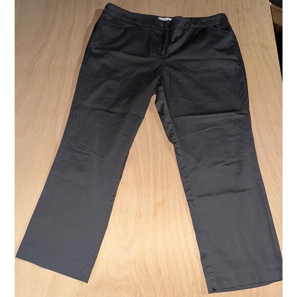 New York & Company Womens Cropped Pants Size 12 (32x23) Dark Gray Straight Leg - Picture 9 of 12